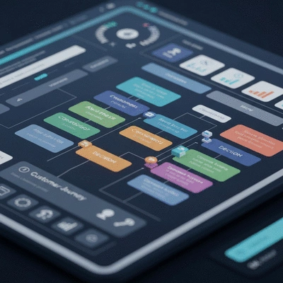 Detailed customer journey map showing different stages and touchpoints