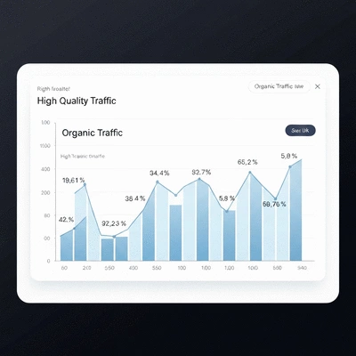 Graph showing high quality organic traffic data